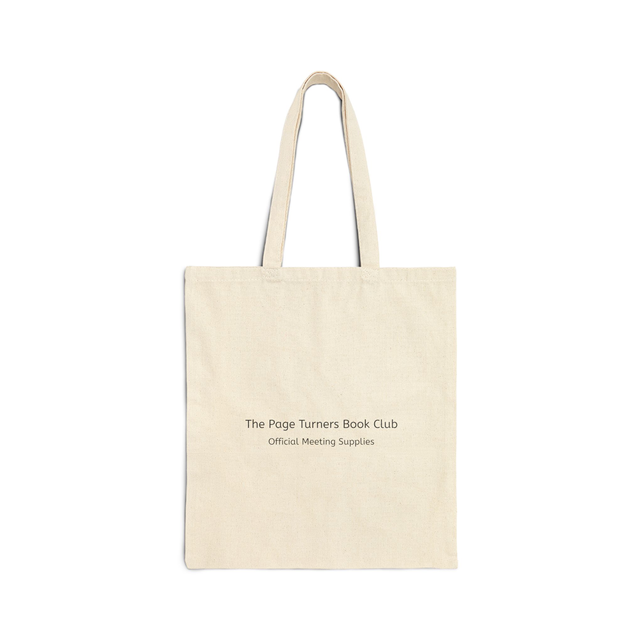 The Page Turners Book Club Cotton Canvas Tote Bag